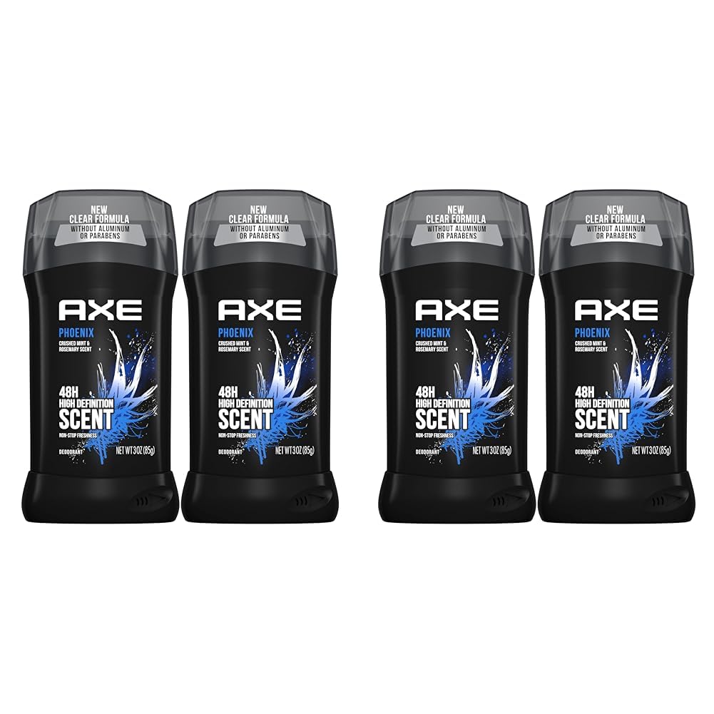 AXE Dual Action Deodorant Stick For Long Lasting Odor Protection, Phoenix Crushed Mint & Rosemary Men's Deo, Aluminum Free 3oz Twin Pack (Pack of 2)