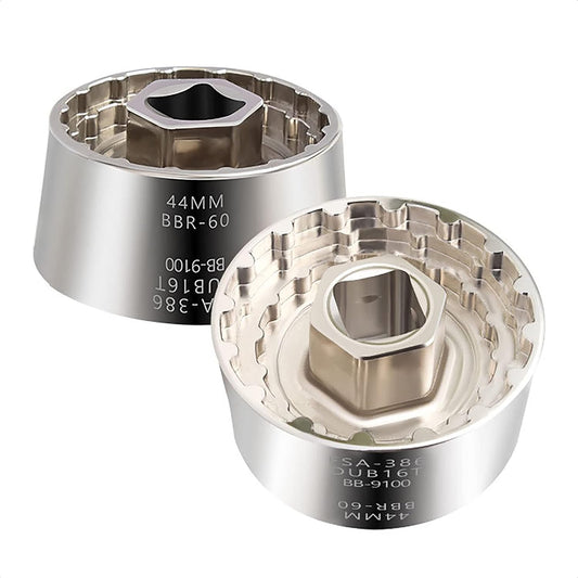 5-in-1 Bike Bottom Bracket Tool for 12/16-Notch 39/41/44/46/49mm External Cups Lockring Install Removal - for Shimano, SRAM, FSA, Rotor, Chris King, Hawk Racing, Campagnolo, Truvativ GXP, etc