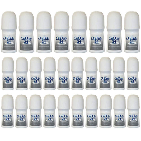 Avon New 350714 Roll On Deodorant On Duty 24Hr Unscented 2.6 Oz (28-Pack) Deodorant Wholesale Bulk Health & Beauty Deodorant Bud Vase