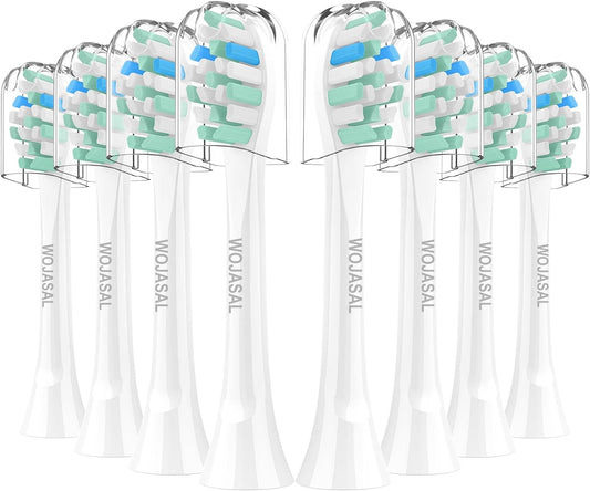 Replacement Brush Heads Compatible with Philips SoniCare Electric Toothbrushes Handle, Toothbrush Head of Effective Cleaning, for Snap-on System, 8 Pack, White