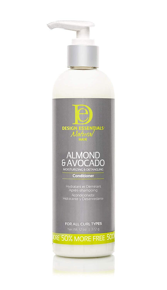 Design Essentials Natural Almond & Avocado Moisturizing & Detangling Conditioner, 12 Ounce