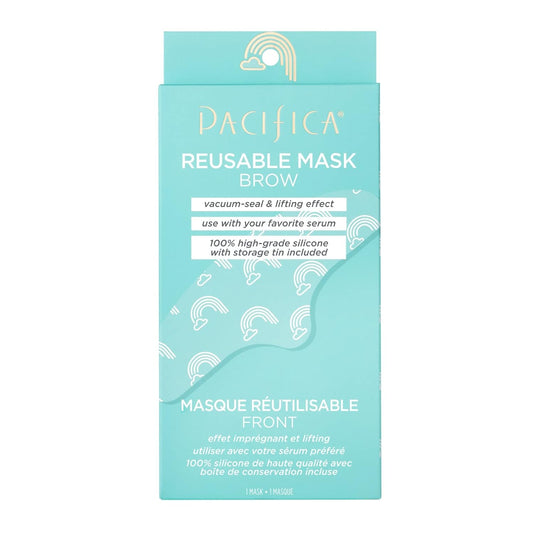 Pacifica Beauty, Reusable Brow Mask, 100% Silicone, Vacuum Seal & Lifting Effect, Minimize Fine Lines + Wrinkles, Pair with Serum, Storage Tin Included, Vegan & Cruelty Free