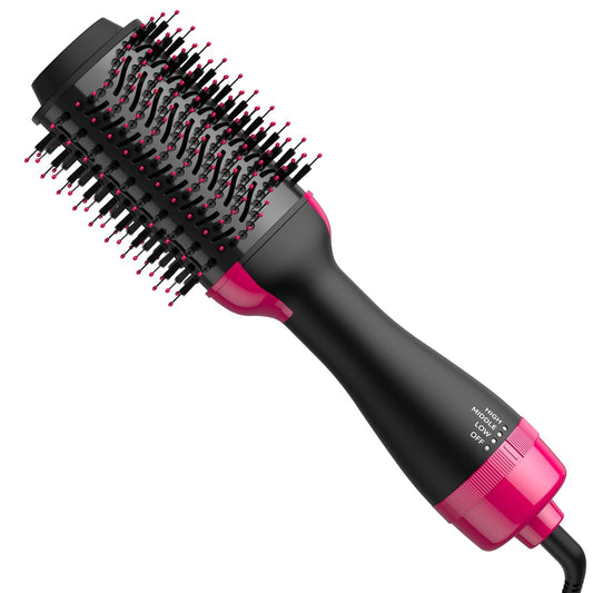 Chamex Hair Dryer Brush Blow Dryer Brush in One, Professional 4 in 1 One Step Hair Dryer and Styler Volumizer with Negative Ion, Hot Air Brush for Drying, Straightening, Curling, Salon All Hair Types