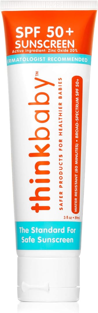 Thinkbaby SPF 50+ Baby Sunscreen Lotion, Dermatologist Recommended, Original Formula