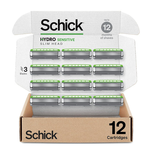 Schick Hydro Slim Head Sensitive Refills Ñ Schick Razor Refills for Men, MenÕs Razor Refills, 12 Count
