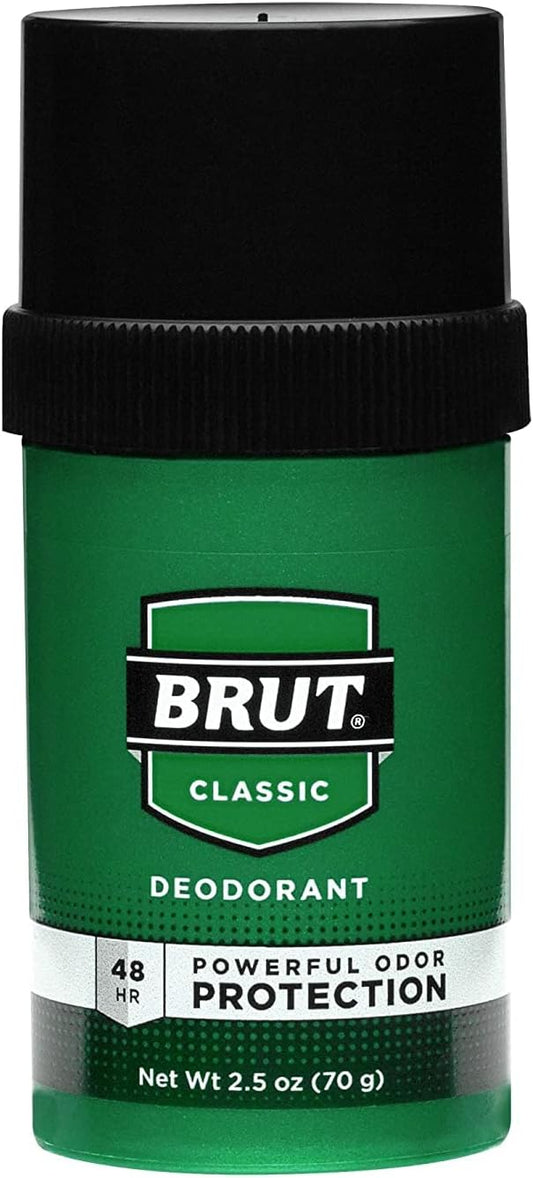 Brut Classic Round Deodorant Stick, 2.5 Ounces (2 Pack)