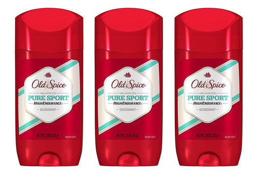 Old Spice Deodorant for Men Pure Sport Scent High Endurance 3 Ounce (Pack of 3)
