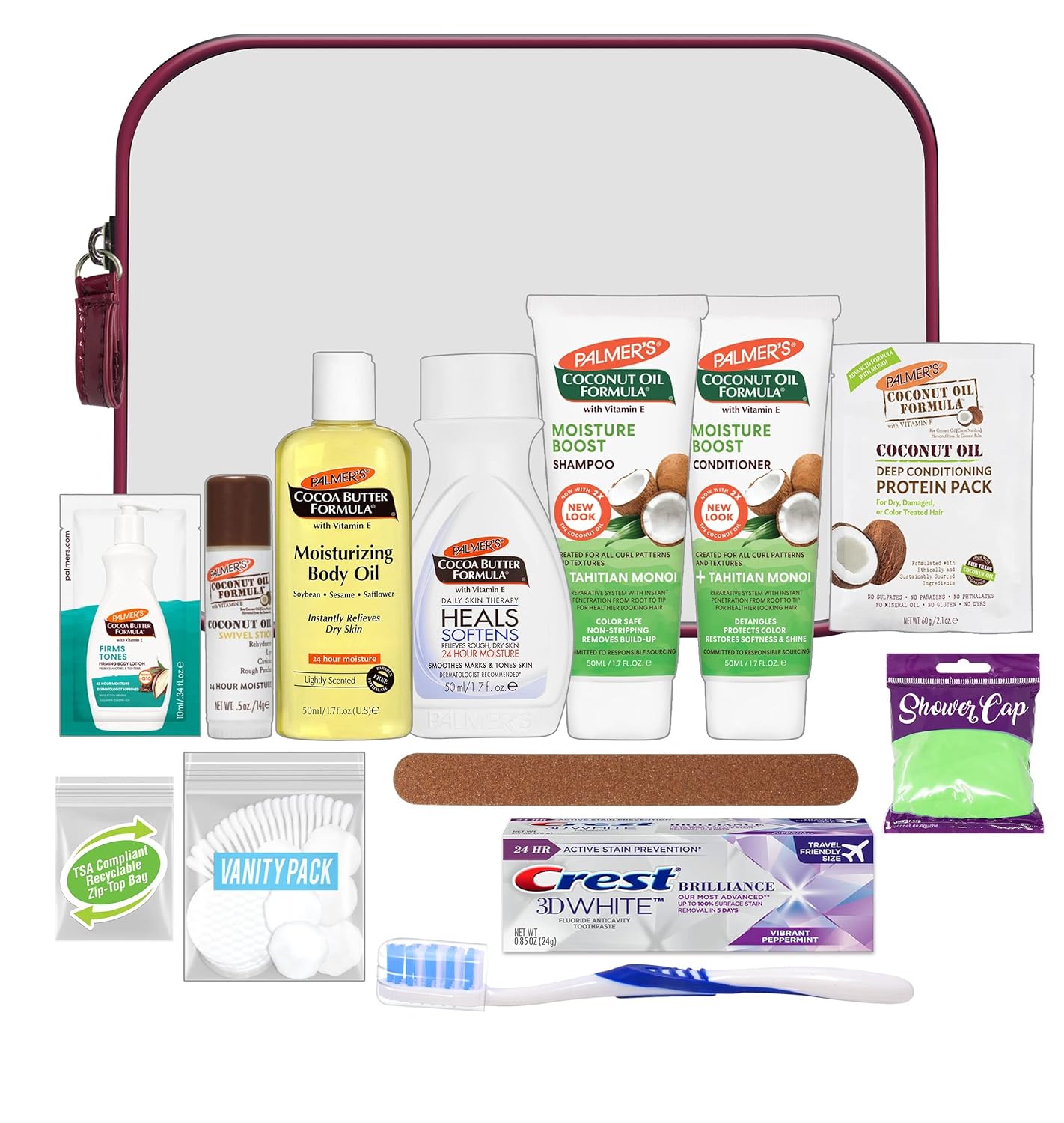 Convenience Kits International Women's 15 Pc Kit Featuring: Palmer's Hair, Face & Body Travel-size Products