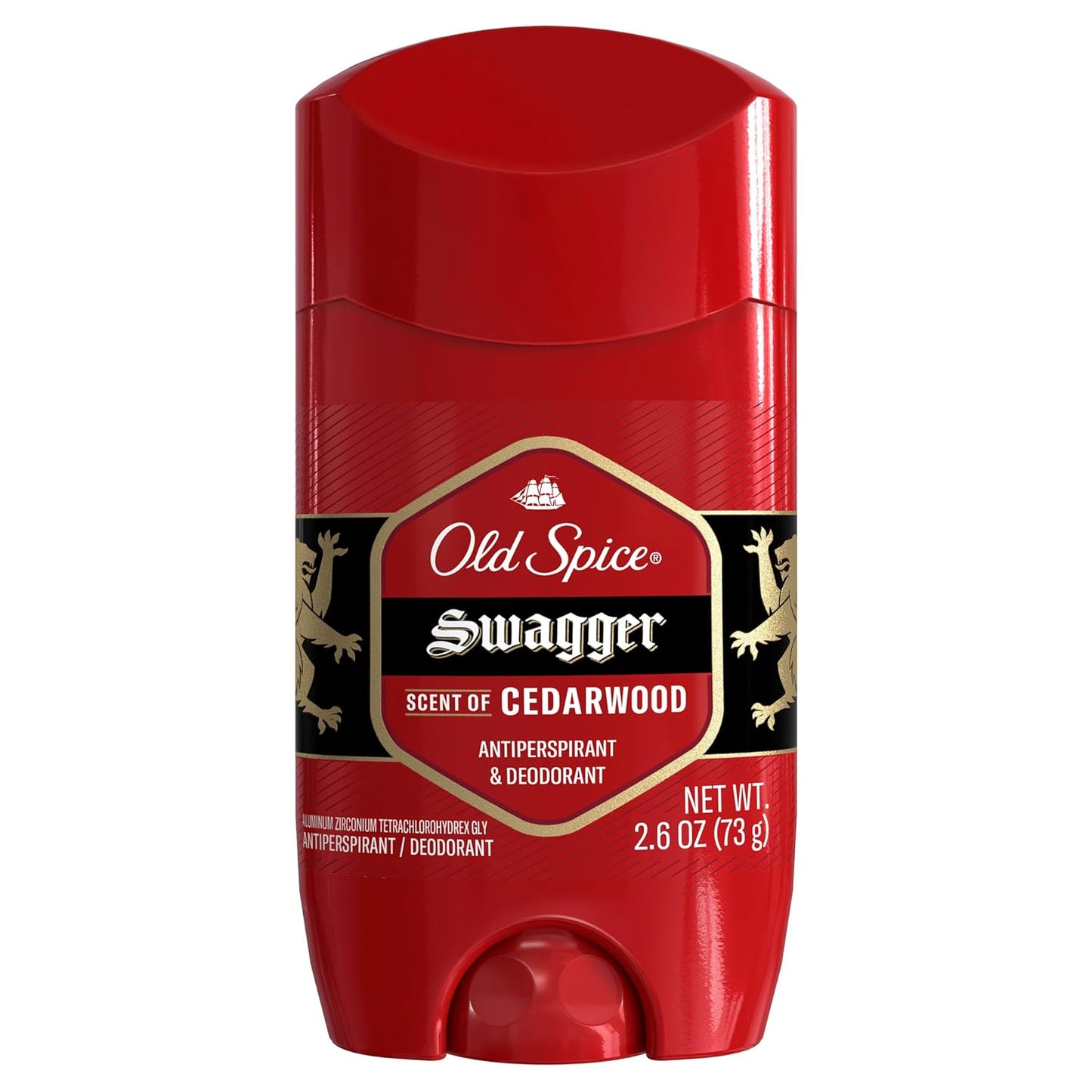 Old Spice Men's Antiperspirant & Deodorant Swagger Cedarwood Scent, Red Collection, 2.6 oz