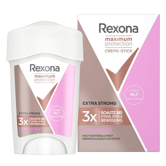 Rexona Maximum Protection Deodorant Cream Confidence Anti-Transpirant - 3x Stronger Against Stress 96h, 45 ml