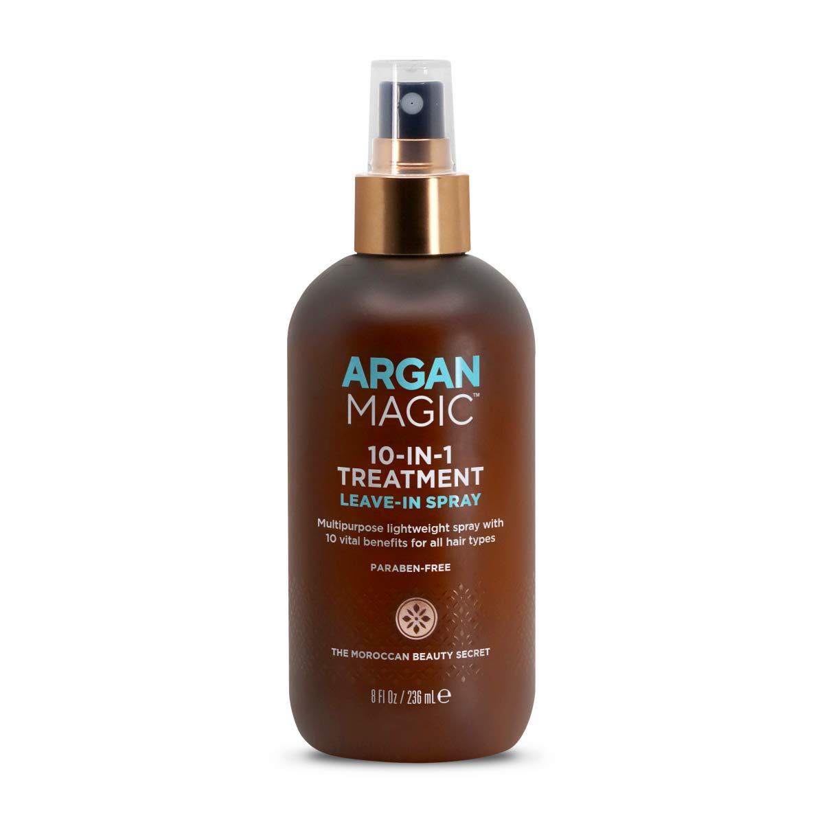 Argan Magic 10 in 1 Hair Treatment & Stylizing Multipurpose Leave in Spray for all Hair Types | Made in USA | Paraben Free | Cruelty Free (8 oz)