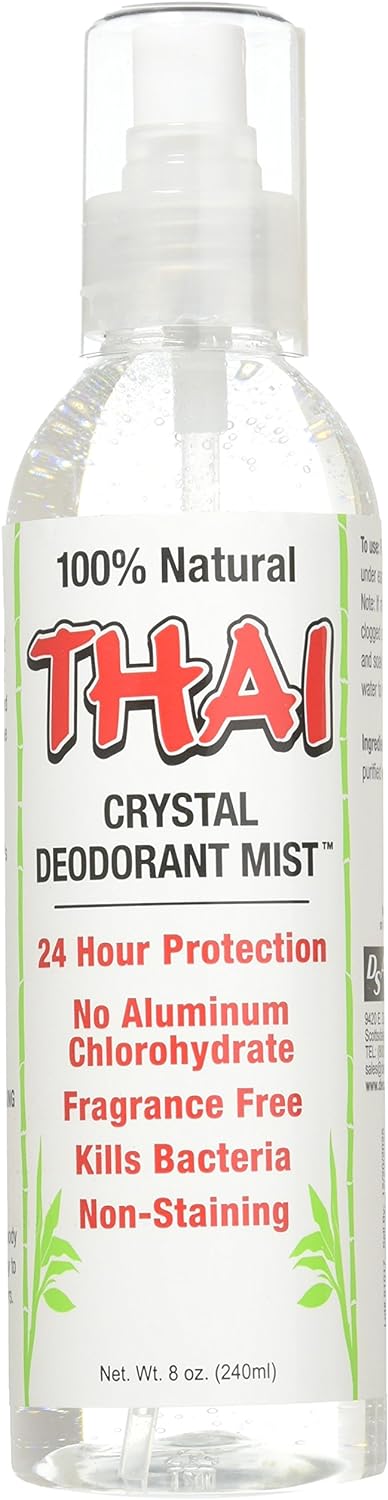 Thai Deodorant Stone Crystal Deodorant Mist, 8 Ounce -- 6 per case.