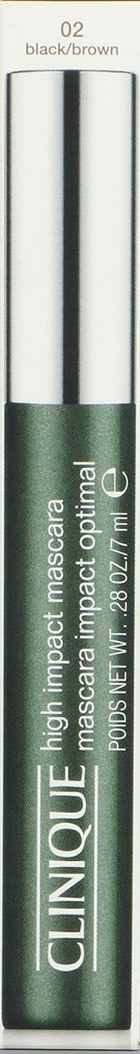 Clinique High Impact Mascara Dramatic Lashes On-Contact for Women, Black/Brown, 0.28 Ounce