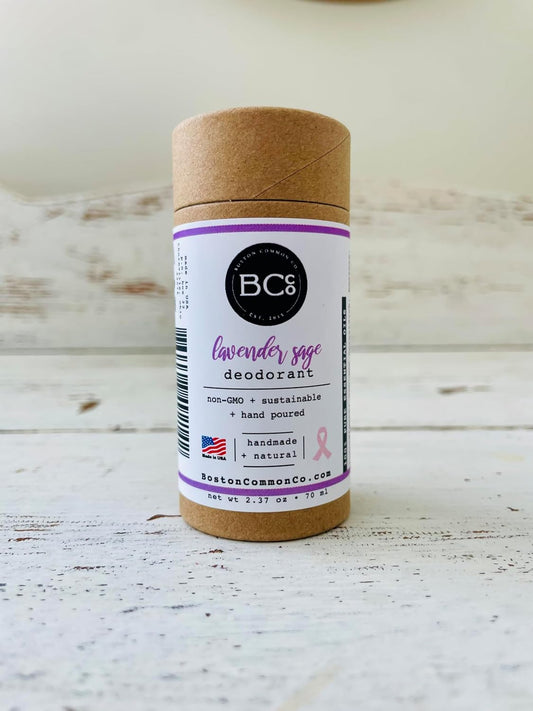 All Natural Handmade Hand Poured Deodorant Aluminum-Free Cruelty-Free Eco-Friendly Sustainable Compostable (Lavender Sage)
