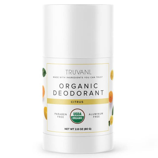 Truvani Organic Aluminum Free Deodorant - USDA Organic Deodorant for Women and Men - Paraben Free, Non GMO - Citrus Blend, 2.8 oz (1 pack)