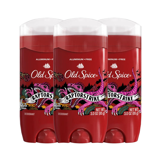 Old Spice Aluminum Free Deodorant for Men, Raptorstrike Scent, 3.0 oz (Pack of 3)