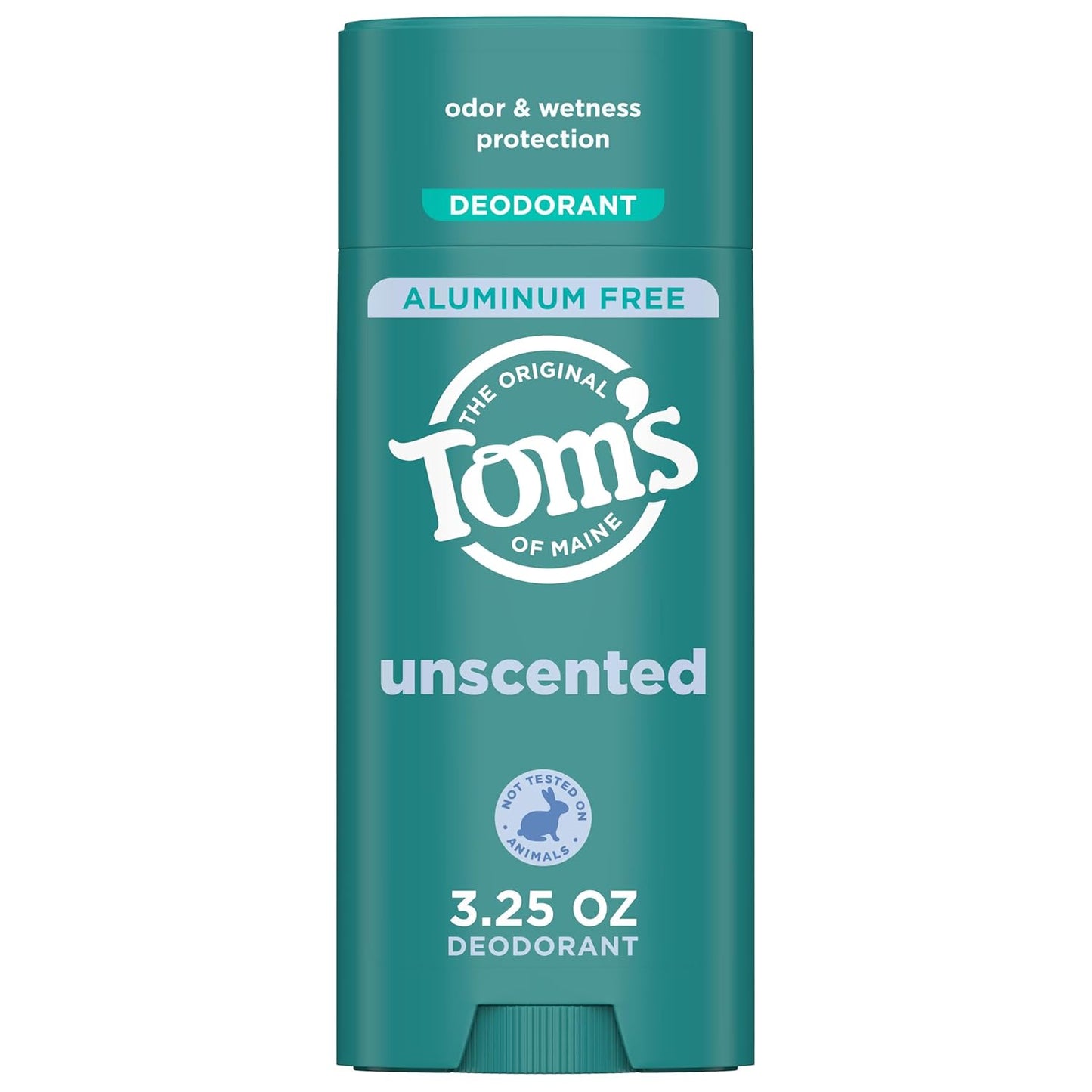 Tom’s of Maine Unscented Natural Deodorant for Women and Men, Aluminum Free, 3.25 oz
