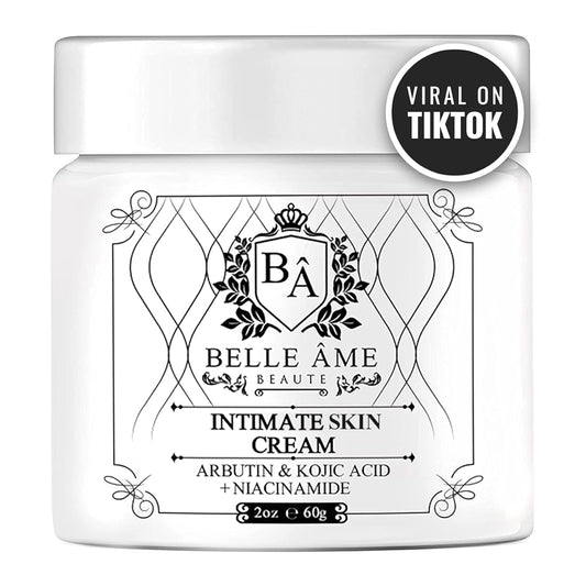 BELLE AME Premium Intimate Skin Brightening Cream - Dark Spot Corrector for Uneven Skin Tone - Face, Body, Underarm, Knees, Elbows, Inner Thigh and Intimate Area - 2oz