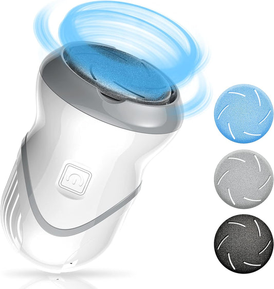 Professional Electric Feet Callus Remover,Portable Rechargeable Foot File Pedicure Tools with Vacuum Adsorption Foot Grinder 2 Speed 3 Grinding Heads, Ideal for Dead Skin/Powerful Exfoliation