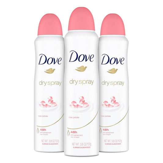 Dove Antiperspirant Deodorant Rose Petals, 3.8 Oz, Pack of 3