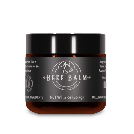 Beef Tallow Balm - Beef Tallow For Skin Care, Tallow Moisturizer, Face Cream, Lotion & Cream (Essential Oils, Grass-Fed Tallow)
