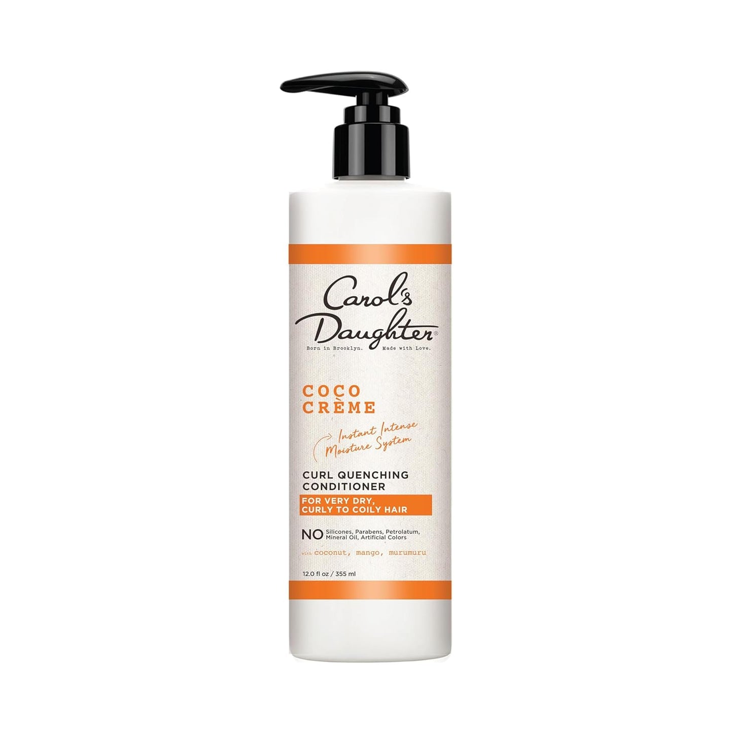 CarolÕs Daughter Coco Creme Curl Quenching Conditioner for Very Dry Hair, with Coconut Oil, Paraben Free Hair Conditioner for Curly Hair, 12 oz