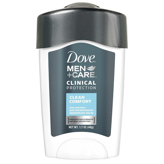 Dove Men+Care Clinical Antiperspirant Deodorant Stick, Clean Comfort, 1.7 oz (Pack of 1)