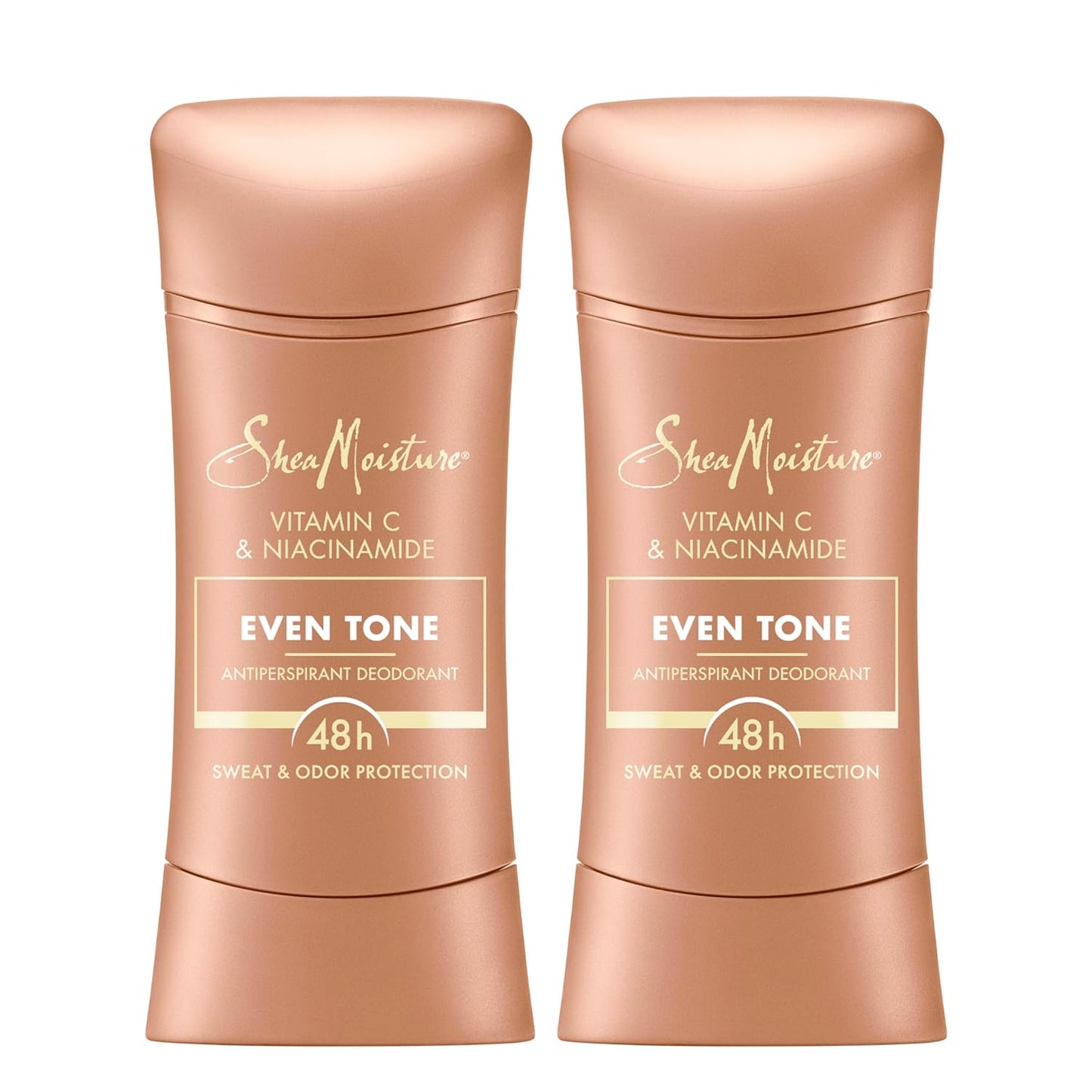 SheaMoisture Antiperspirant Deodorant Stick Even Tone Vitamin C & Niacinamide 2 Count for 48HR Sweat & Odor Protection with No Parabens & No Mineral Oil 2.6 oz