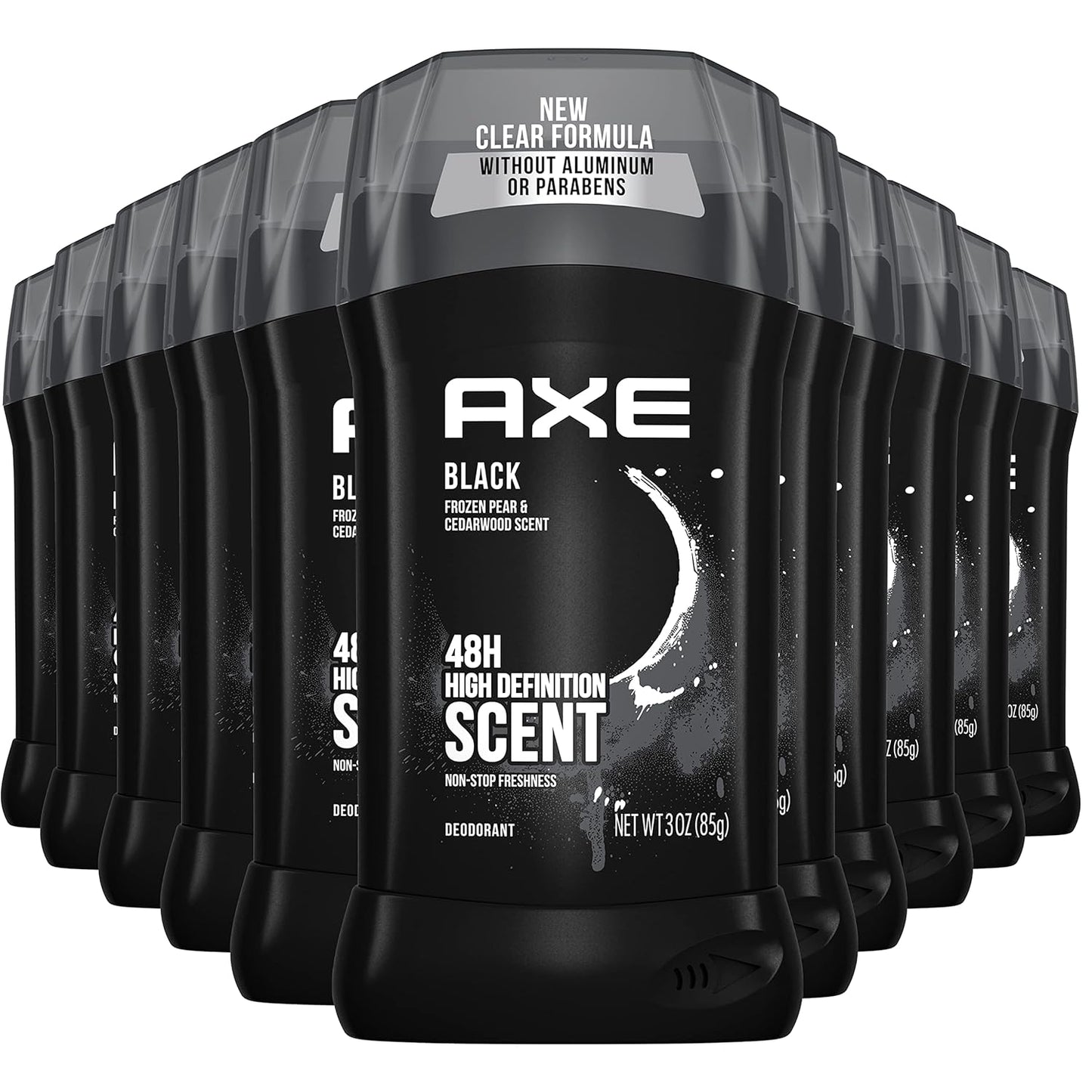 AXE Aluminum Free Deodorant Stick For Men Odor Protection For Long Lasting Freshness, Black Frozen Pear & Cedarwood Men's Deodorant, Formulated Without Aluminum 3oz 12 Count