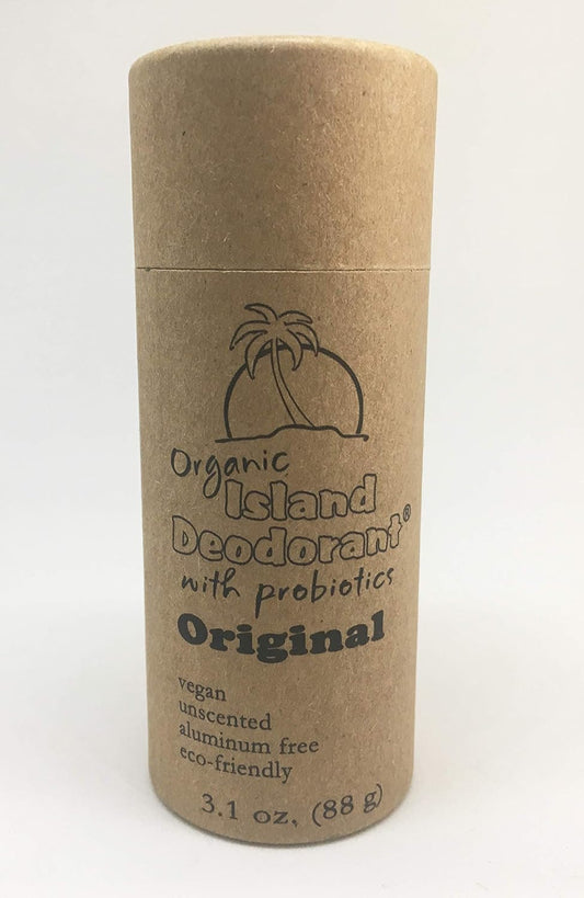 Original Deodorant with Probiotics in Compostable Push Up Tube, Plastic Free, Eco-friendly, Zero Waste (3 oz stick) (1 stick)