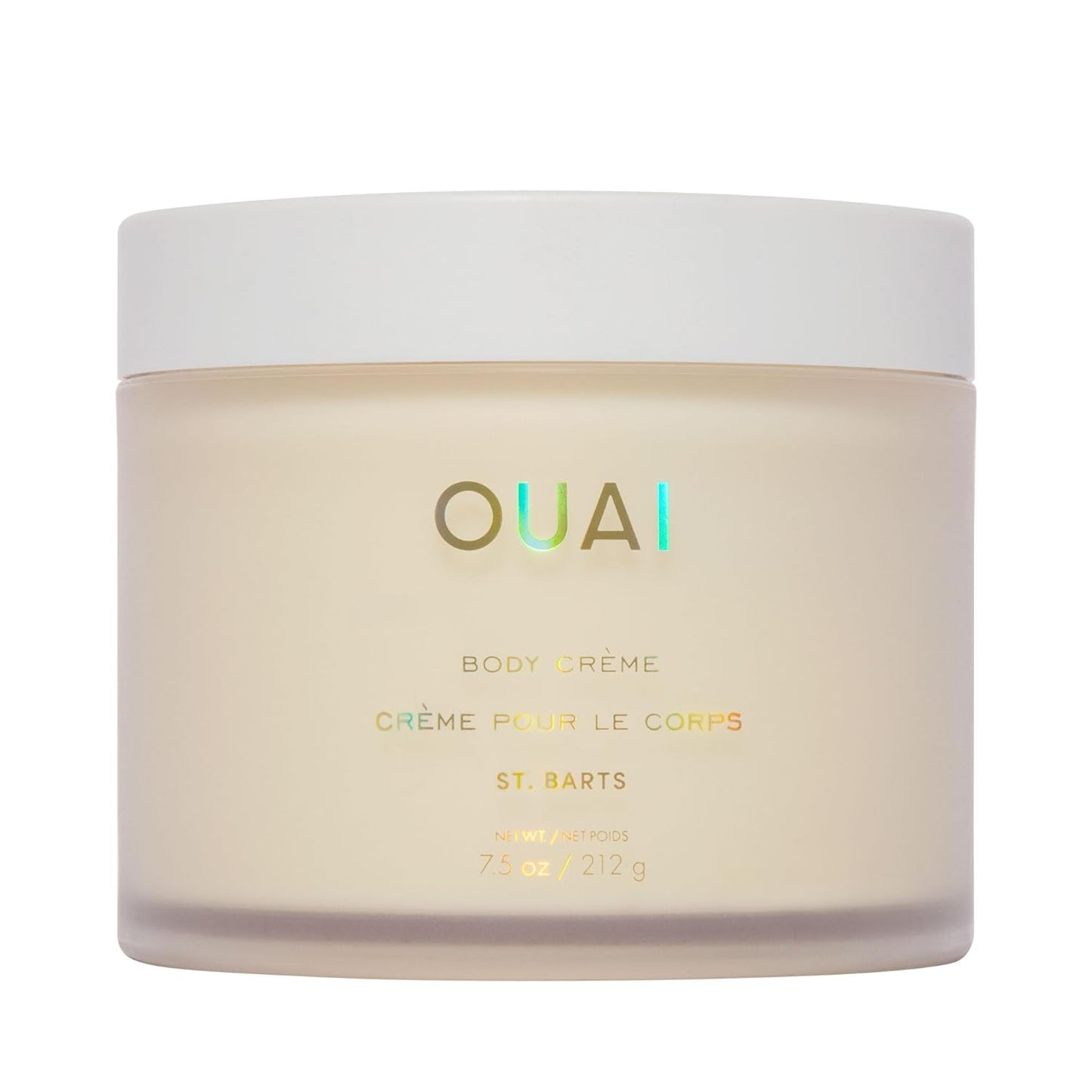 OUAI Body Cream, St. Barts - Hydrating Whipped Body Cream with Cupua�u Butter, Coconut Oil and Squalane - Softens Skin and Delivers Healthy-Looking Glow - Sulfate-Free Skin Care - 7.5 Oz