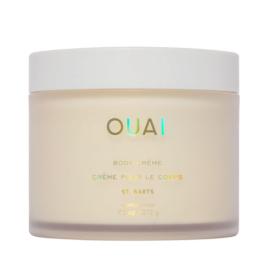 OUAI Body Cream, St. Barts - Hydrating Whipped Body Cream with Cupua�u Butter, Coconut Oil and Squalane - Softens Skin and Delivers Healthy-Looking Glow - Sulfate-Free Skin Care - 7.5 Oz