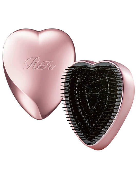 ReFa Heart Brush ROSE GOLD | Heart Shaped Detangling Brush for Women | No Tangle Hair Brush | Small Hair Brush for Thick Hair | Hair Detangler Hair Brush Travel Hair Brush