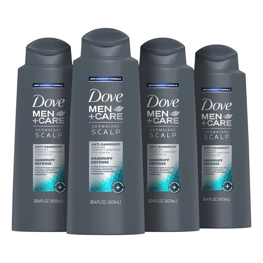 DOVE MEN + CARE 2 in 1 Shampoo and Conditioner Dandruff Defense 4 Count 20.4 oz