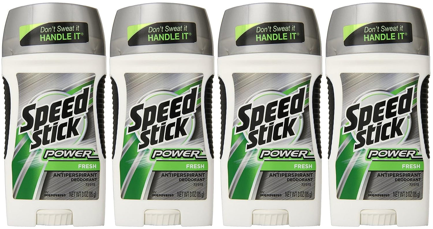 Speed Stick Power Antiperspirant/Deodorant, Fresh Scent, 3 Ounce (Pack of 4)