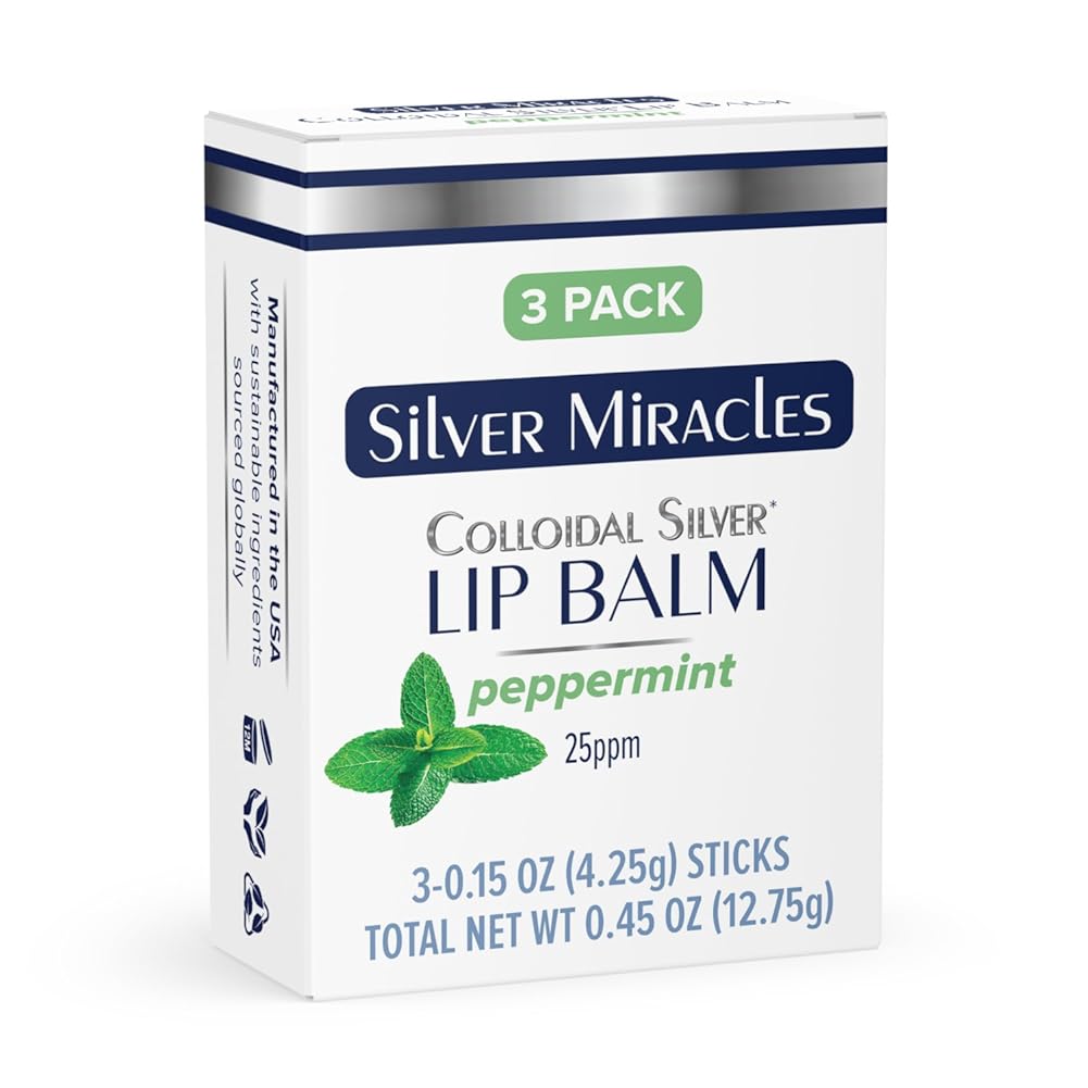 Silver Miracles - Colloidal Silver Lip Balm - TUBE - 3 Pack