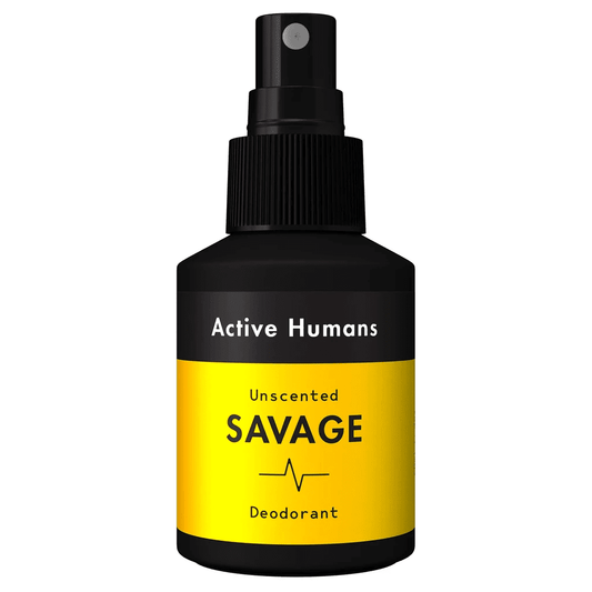 Active Humans Savage Deodorant Spray - Unscented (60 mL)