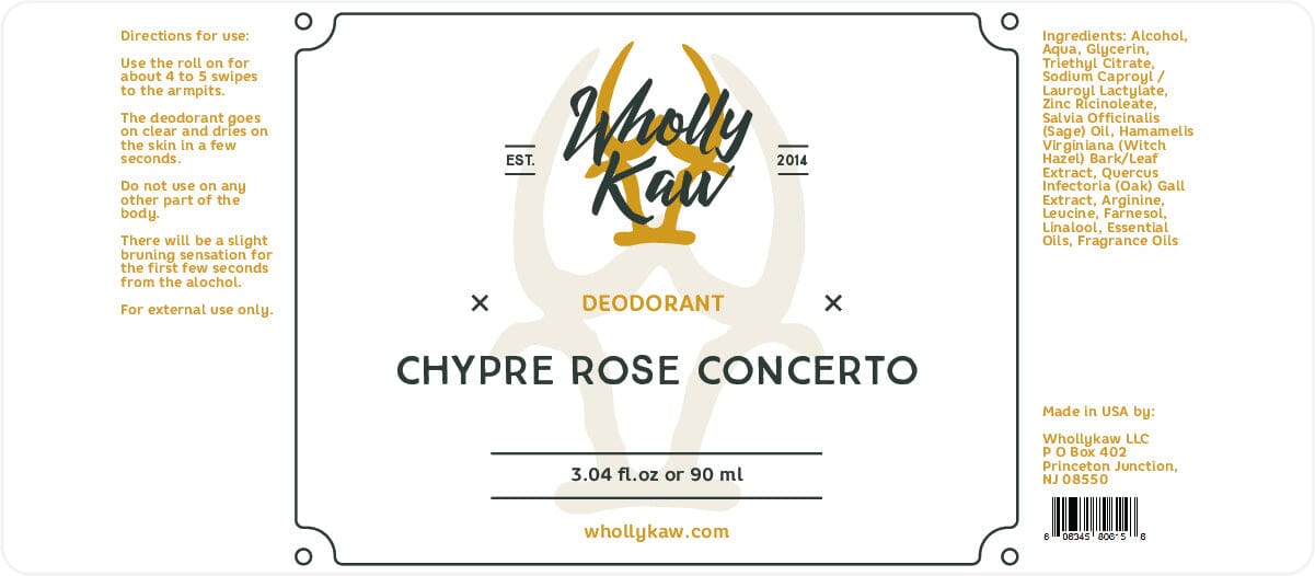 Chypre Rose Concerto Deodorant Deodorant WhollyKaw 1
