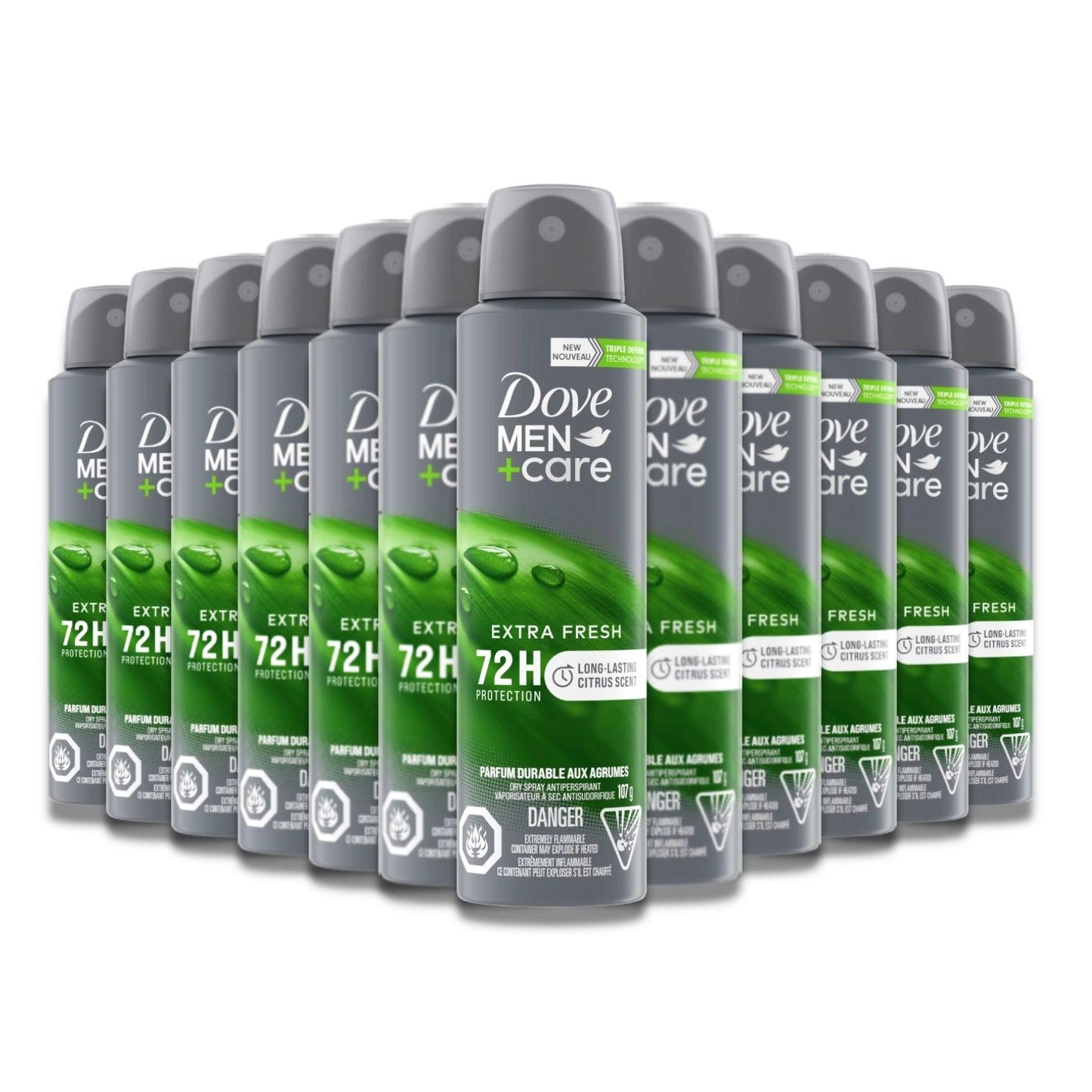 Dove - Men + Care Extra Fresh Dry Spray Antiperspirant Deodorant - 3.8 oz  - 12 pack