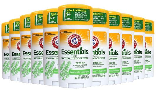 Arm & Hammer Essentials Natural Deodorant Fresh Rosemary Lavender Natural- 2.5 oz  - 12 Pack