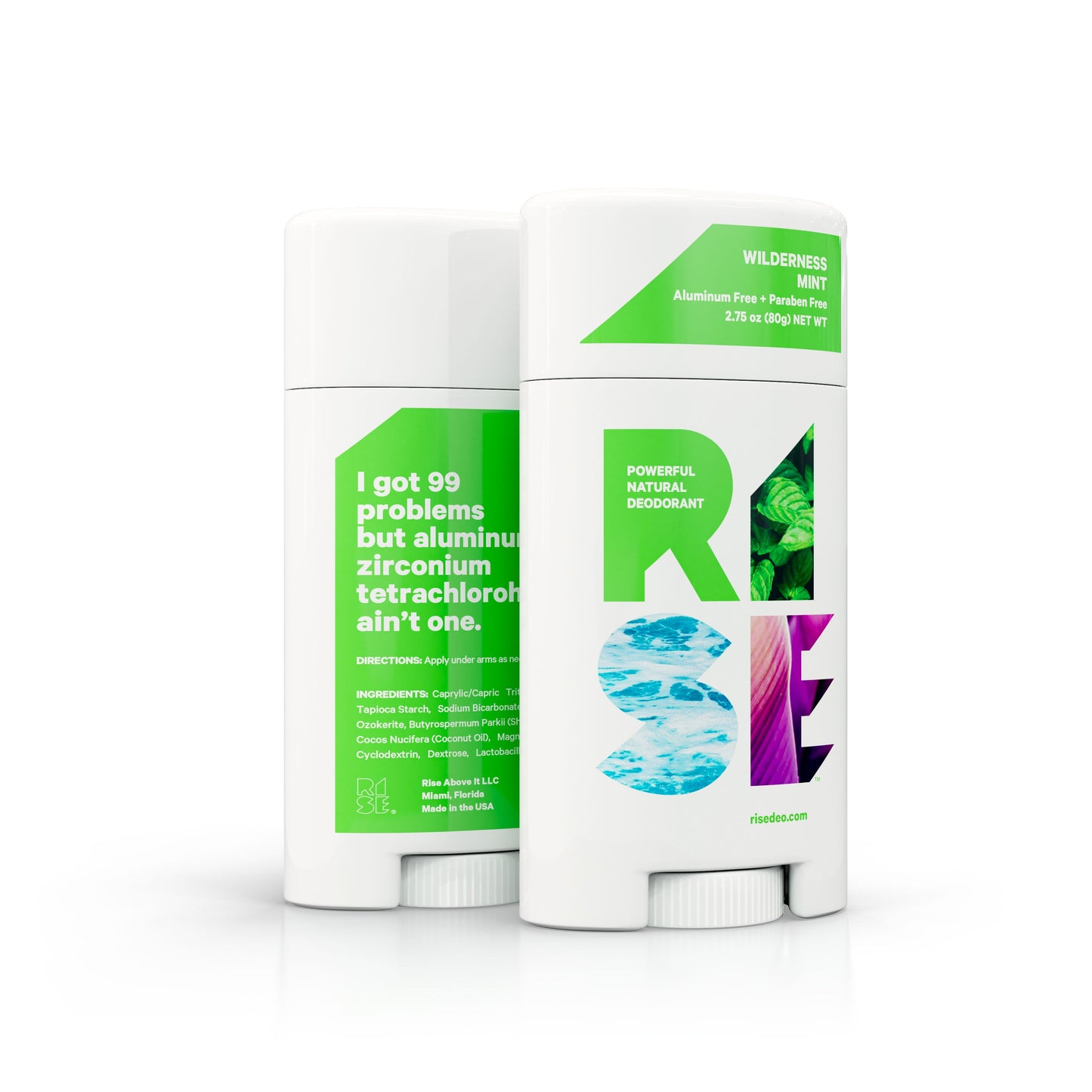 Rise: Powerful, natural deodorant - Wilderness Mint (80 g)