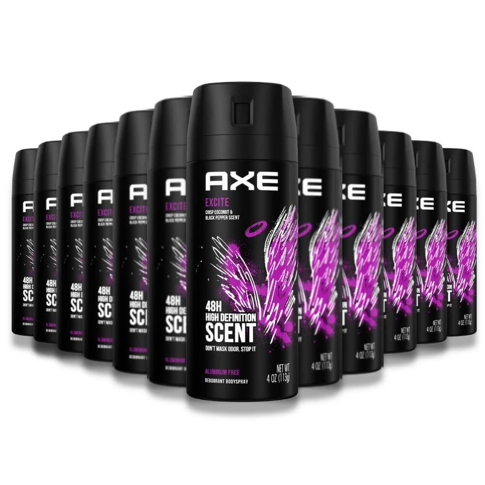 Axe - Deodorant Body Spray, Excite  - 4 oz - 12 pack