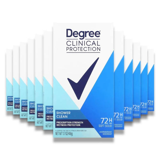 Degree -Deodorant Shower Clean, Soft Solid -  1.7 oz - 12 Pack
