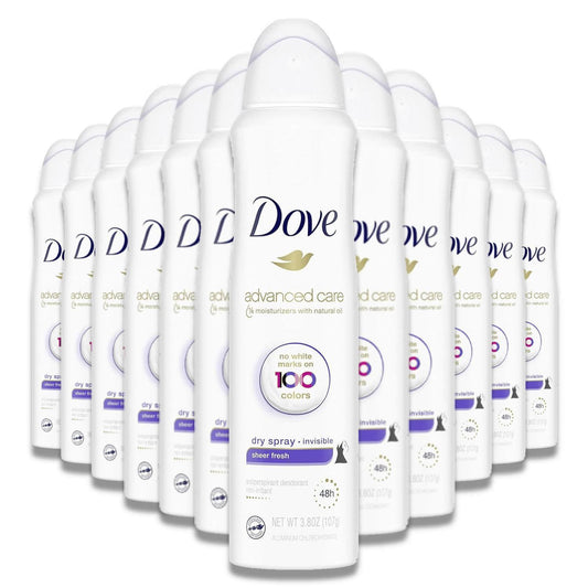Dove - Advanced Care, Invisible Dry Spray Antiperspirant Deodorant, Fresh, for Women - 3.8 Oz - 12 Pack