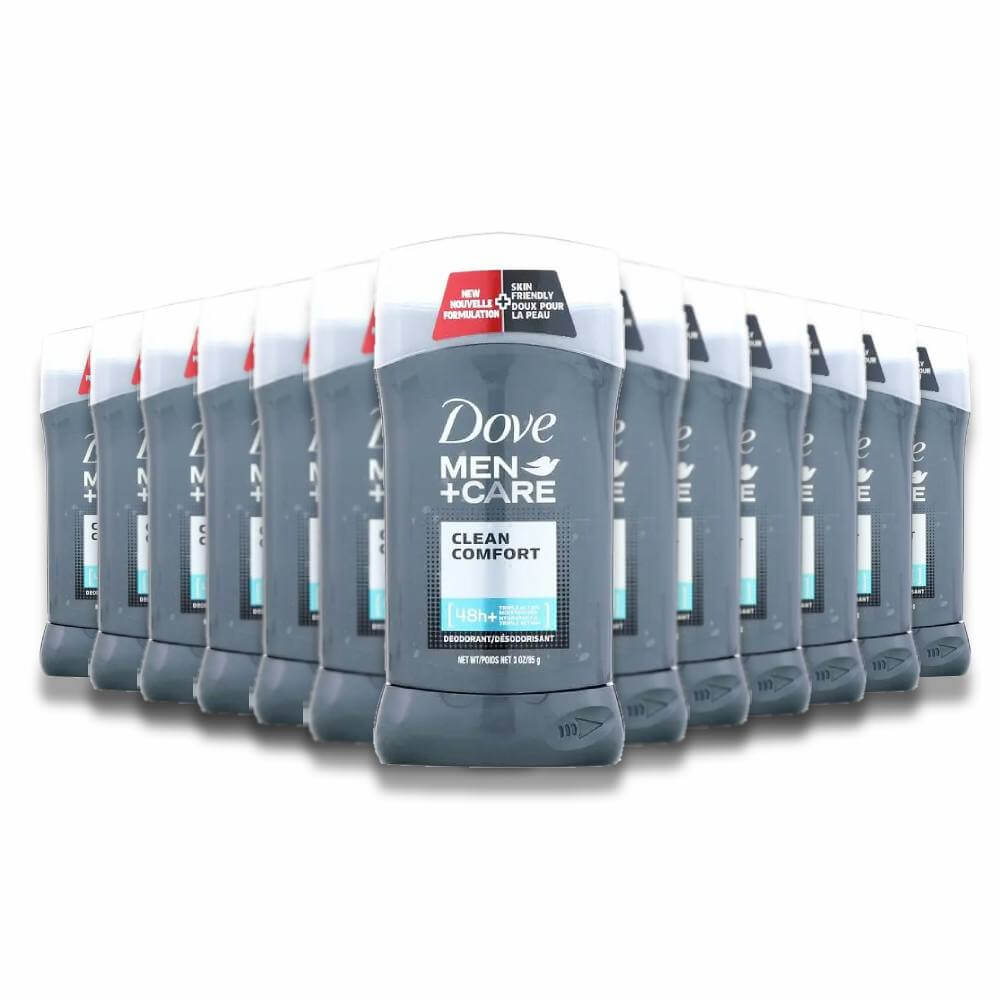 Dove Men + Care, Deodorant Solid, Clean Comfort  3 Oz - 12 Pack