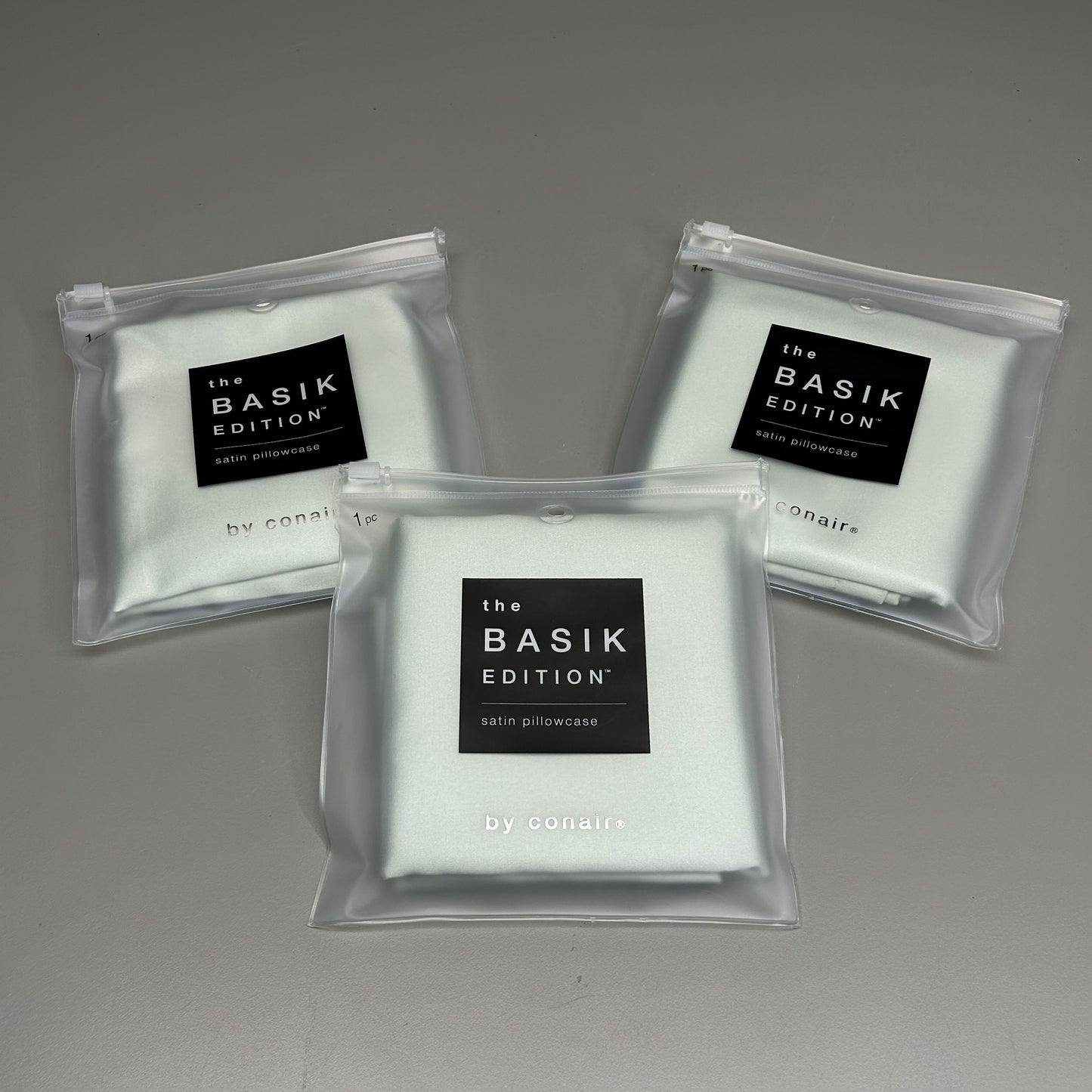 CONAIR 3-PACK! The Basik Edition Satin Pillowcase Teal (New)