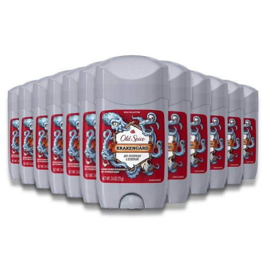 Old Spice -  Antiperspirant & Deodorant, Wild Collection, Krakengard - 2.6 Oz - 12 Pack