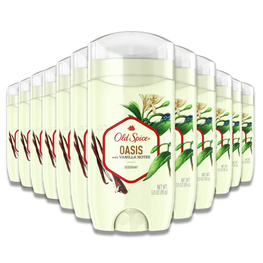 Old Spice - Deodorant for Men, Oasis with Vanilla Notes Scent - 3 oz - Bulk 12 Pack