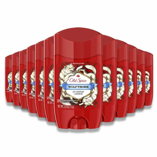 Old Spice Antiperspirant and Deodorant for Men, Wild Collection Wolfthorn - 2.6 Oz - Bulk 12 Pack