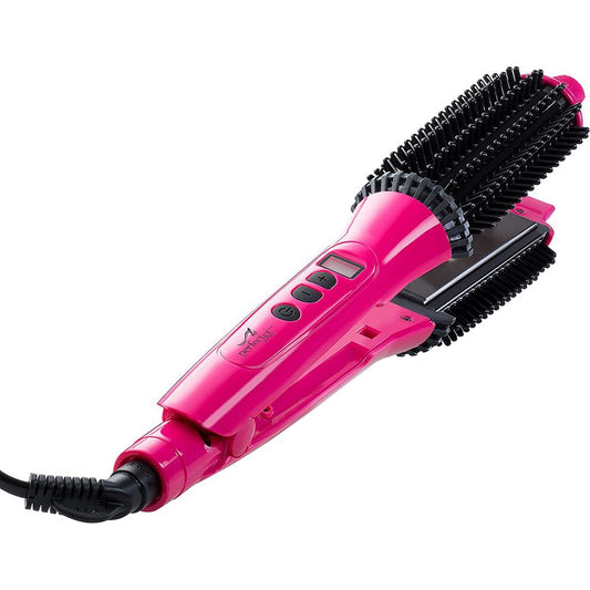 Perfecter Flat Iron Hair Straightener & Hot Round Brush 2-in-1